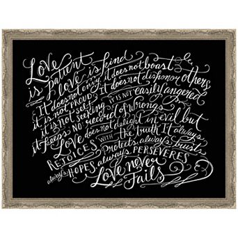Love Is Patient by Valerie McKeehan of Lily and Val Framed Mounted Canvas Wall Art Print