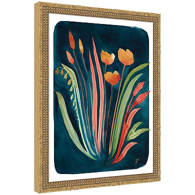 Moody Watercolor Floral I by Cris Villa Studio Framed Mounted Canvas Wall Art Print