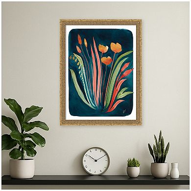 Moody Watercolor Floral I by Cris Villa Studio Framed Mounted Canvas Wall Art Print