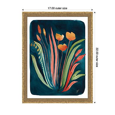 Moody Watercolor Floral I by Cris Villa Studio Framed Mounted Canvas Wall Art Print