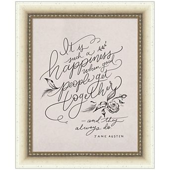 When Good People Get Together Jane Austen Framed Mounted Canvas Wall Art Print