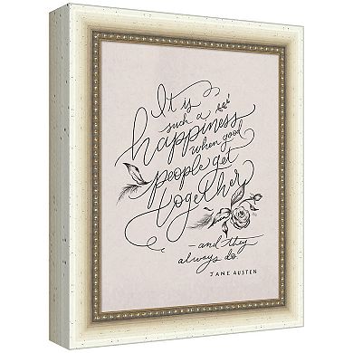 When Good People Get Together Jane Austen Framed Mounted Canvas Wall Art Print
