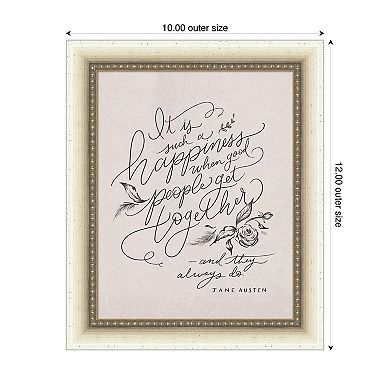 When Good People Get Together Jane Austen Framed Mounted Canvas Wall Art Print