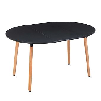 Extensible Dining Table Office Coffee Table Wood Leg MDF Top