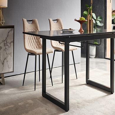 Extendable Dining Table 70.86x31.5x29.5 Inch Space Saving Modern Kitchen Table for Living Room