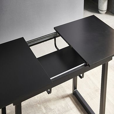 Extendable Dining Table 70.86x31.5x29.5 Inch Space Saving Modern Kitchen Table for Living Room