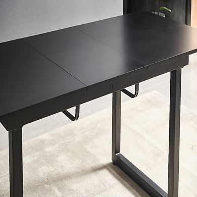 Extendable Dining Table 70.86x31.5x29.5 Inch Space Saving Modern Kitchen Table for Living Room
