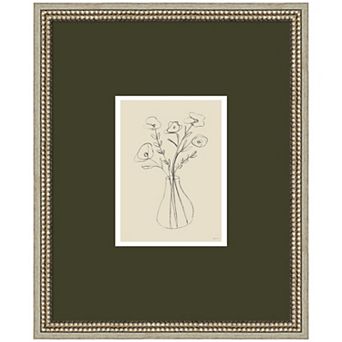 Floral Vase by Gabrielly Guedes Framed Wall Art Print