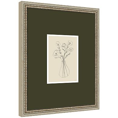 Floral Vase by Gabrielly Guedes Framed Wall Art Print