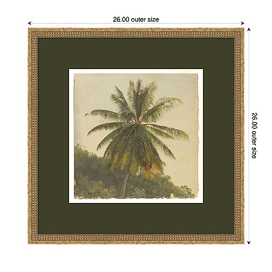 Coconut Palm by Jamaica Frederic Church Framed Wall Art Print