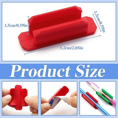Adhesive Pencil Holder Set with Non-Slip Interior, 10 Pack
