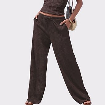Lascana Women's Textured Wide Leg Pants