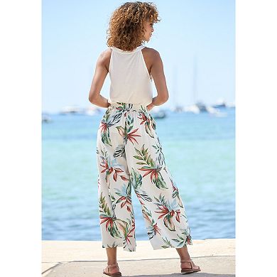 Lascana Women's Tropical Print Culottes