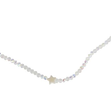 Shell Star Beaded Necklace Clear 1Pc