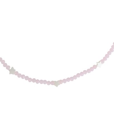 Five-Point Star Beaded Necklace Pink 1Pc