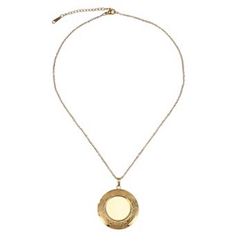 Pocket Watch Pendant Necklace Gold Tone 1 pc