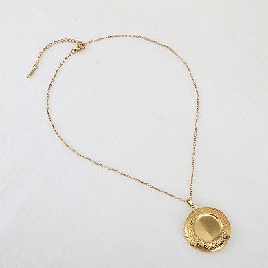 Pocket Watch Pendant Necklace Gold Tone 1Pc