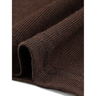 Women's Plus Size Cowl Neck Long Sleeve Knit Shift Dress with Side Pockets