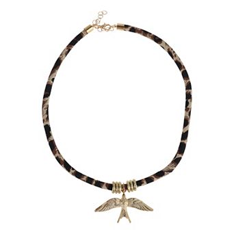 Thin Rope Leopard Pendant Necklace 1 pc