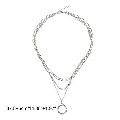 Layered Pendant Necklace 1 Pc