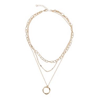 Layered Pendant Necklace 1 pc
