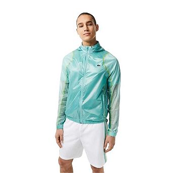 Lacoste Mens Crocodile Print Hooded Jacket