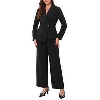 Women's 2 pc Pant Suit Set Work Office Blazers and Pants Professional Sets