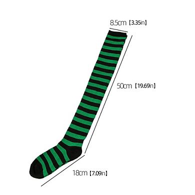 Women Over Knee High Socks Striped Thigh High Socks