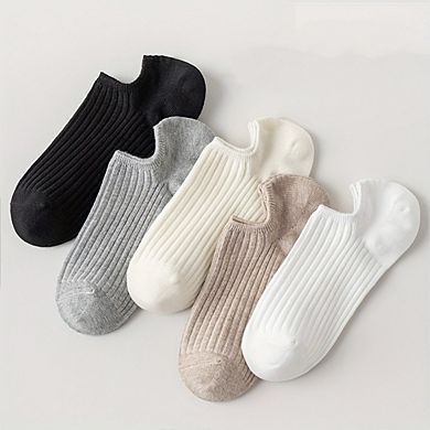 5 Pairs Women's Non Slip Invisible Low Cut Cute Aesthetic No Show Socks