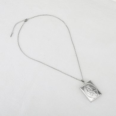 Square Box Pendant Necklace 1Pc