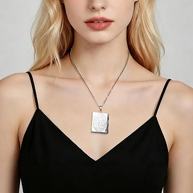Square Box Pendant Necklace 1Pc
