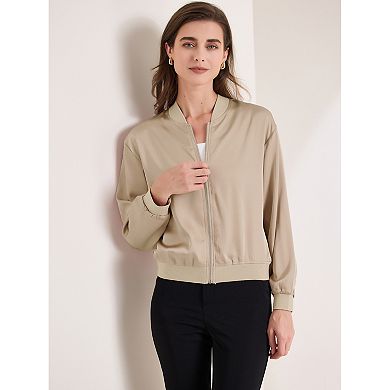 2 Packs Women's Jacket Zip Up Coat Long Sleeve Outerwear Casual Lightweight Top