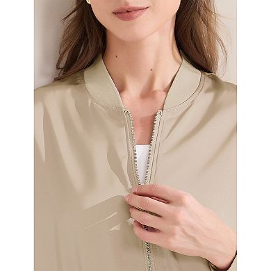 2 Packs Women's Jacket Zip Up Coat Long Sleeve Outerwear Casual Lightweight Top