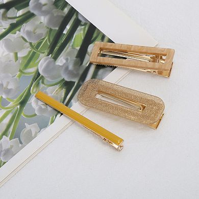 Elegant Hair Clip Orange 3Pcs