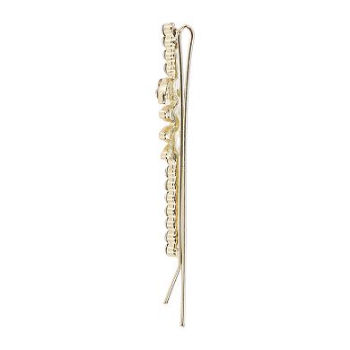 Cat Fish Bobby Pin Gold Tone Beige 1 Pair
