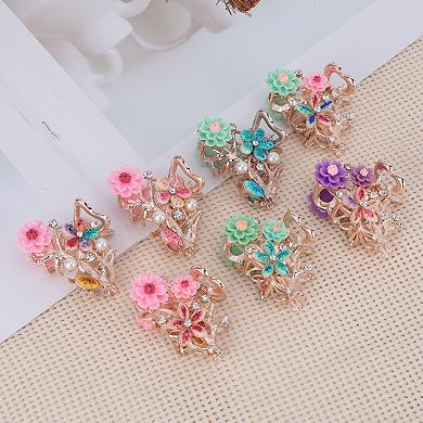 Flower with Pearls Claw Clip 1 Pc