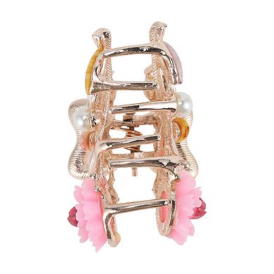 Flower with Pearls Claw Clip 1 Pc