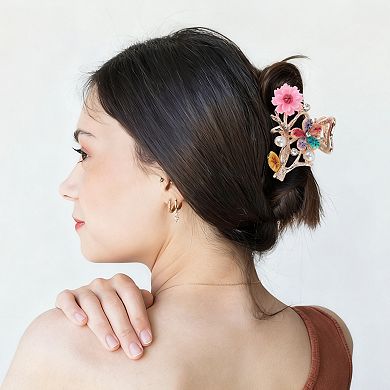 Flower with Pearls Claw Clip 1 Pc