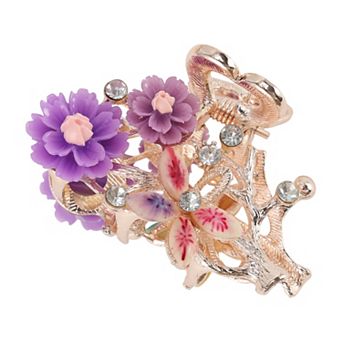 Flower with Pearls Claw Clip 1 pc