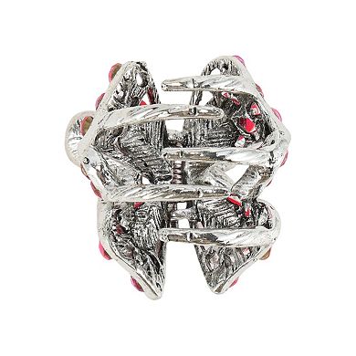 Silver-Plated Butterfly Claw Clip 2 Pcs