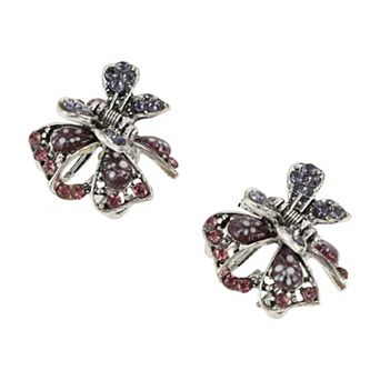 Silver-Plated Butterfly Claw Clip 2 pc