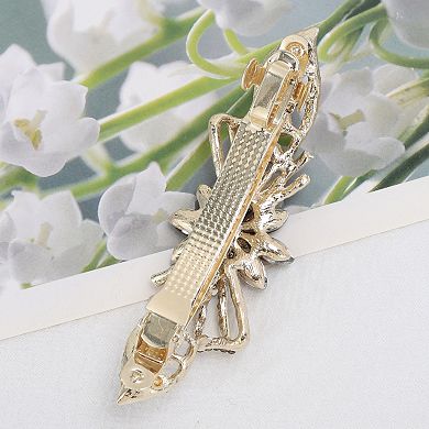 Flower Rhinestone Hair Barrettes 1 Pc