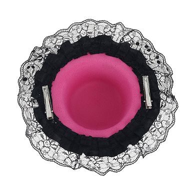 Fashion Lace Bow Top Hat Hair Clip 1 Pc