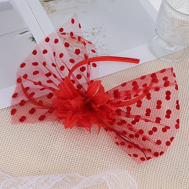 1Pc Mesh Feather Headband