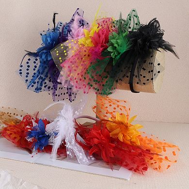 1Pc Mesh Feather Headband