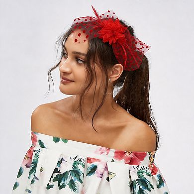 1Pc Mesh Feather Headband