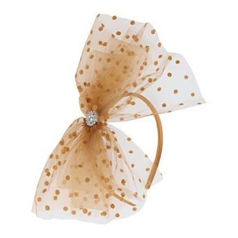 1 pc Rhinestone Bow Mesh Headband