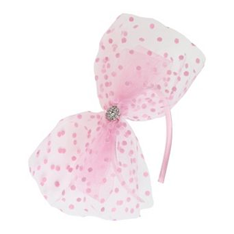 1 pc Rhinestone Bow Mesh Headband