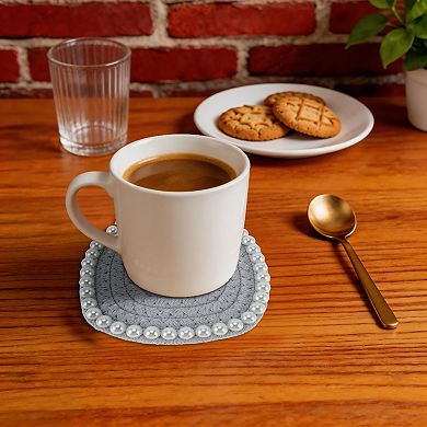 1Pc Square Pearl Heat Insulation Mat Drink Coaster
