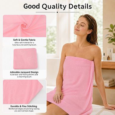 1Pc Embossed Bears Bath Towel